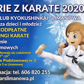ARS Klub Kyokushinkai - JONIEC Team zaprasza limanowskie dzieci i młodzież na „Ferie z karate”