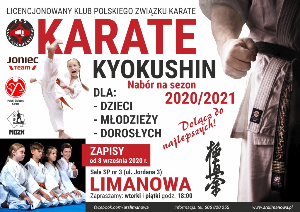 Nabór do sekcji Karate Kyokushin na sezon 2020-2021 - Limanowa